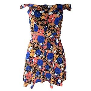 Forever 21 - Off the shoulder Floral Print Mini Dress (fall colors) - Med